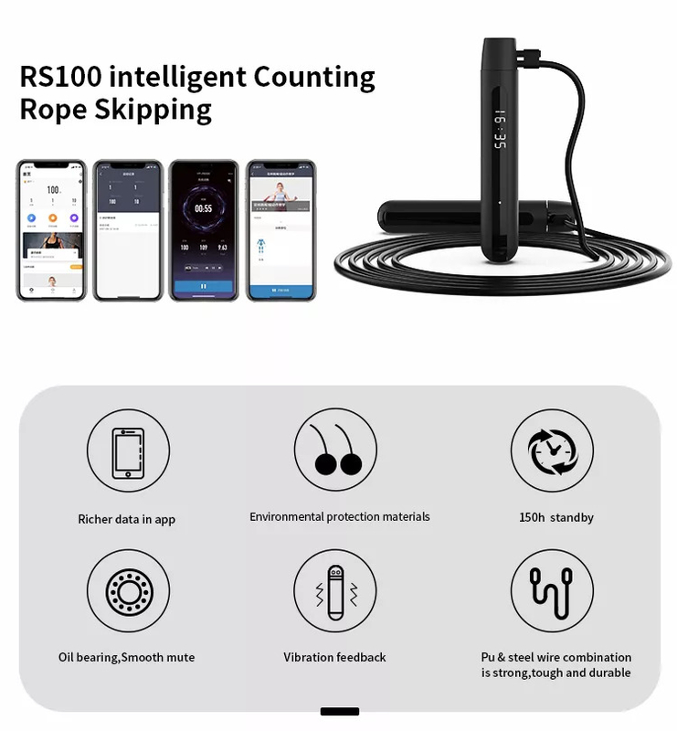 3M Adjustable Speed ​​Smart Digital PVC Jump Rope Smart Jump Rope Adjustable Exercise Calorie Counter