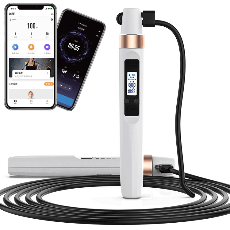 Adjustable Loaded Steel Wire Supporting Skipping Rope Smart Sports Home Fitness Counter