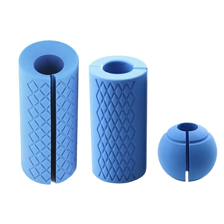 Embossed Foam Barbell Grips for Strength Training with Anti Slip Silica Gel Dumbbell Grips