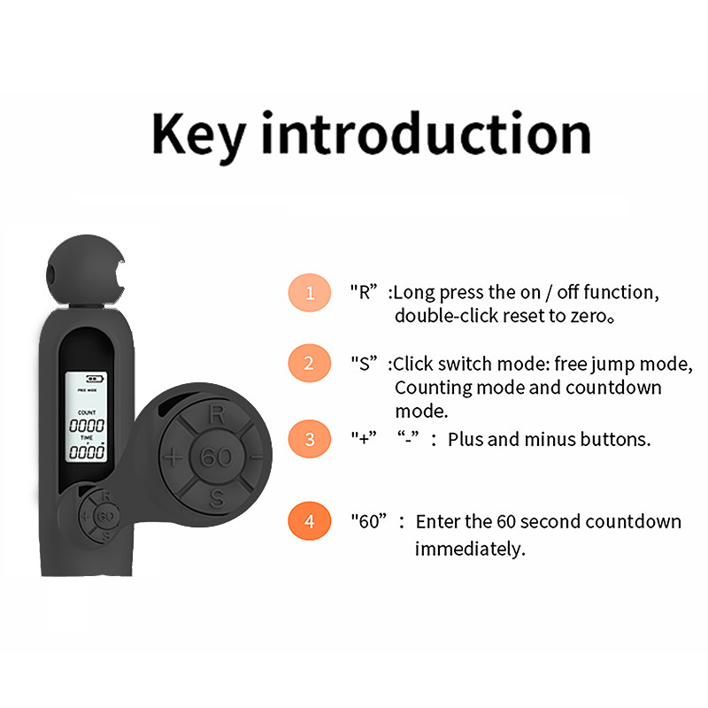 Replaceable Rope Burning Fat Sports Professional Smart Electronic Counting Jump Rope Non-Bluetooth