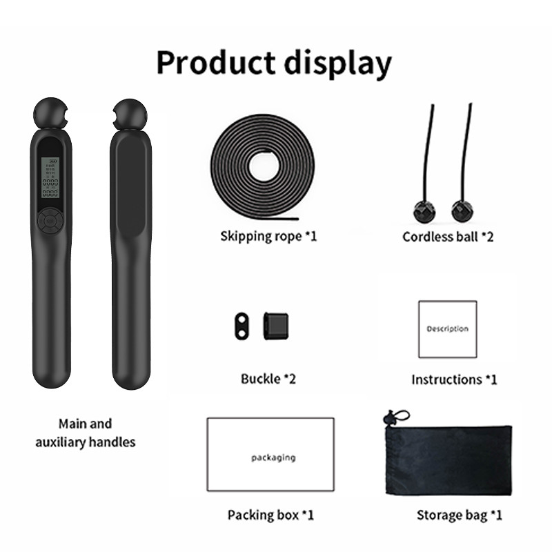 Replaceable Rope Burning Fat Sports Professional Smart Electronic Counting Jump Rope Non-Bluetooth