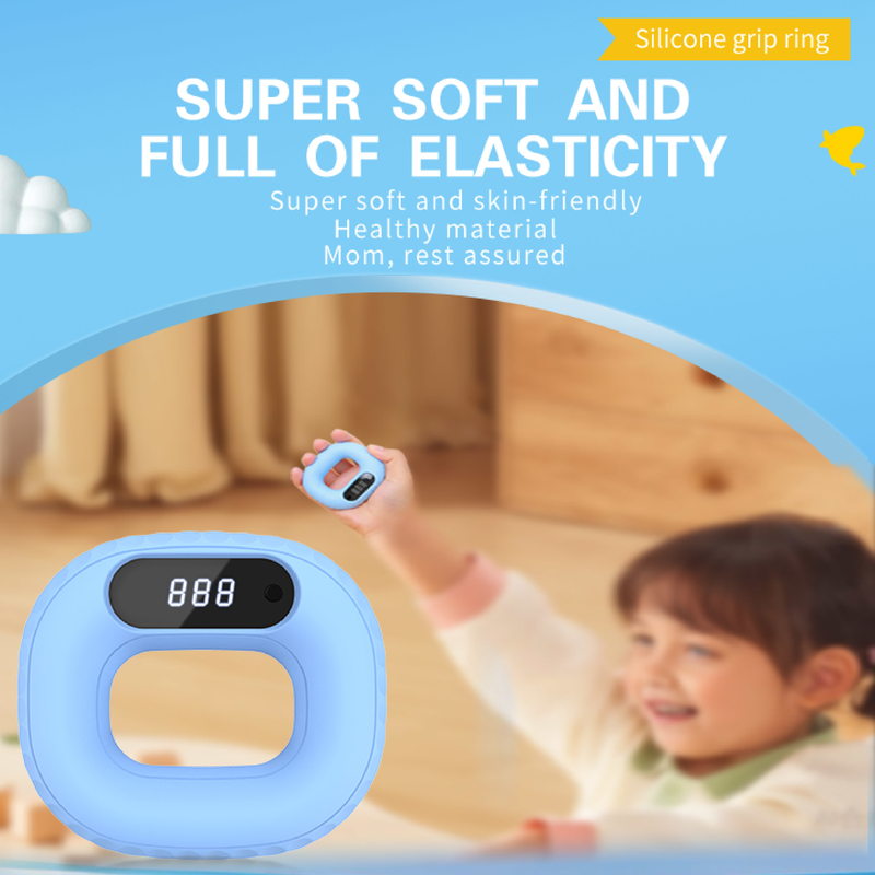 Multi-Functional Fitness Grip Training Finger Strength Grip Wrist Strength Electronic Counting Ring Rechargeable