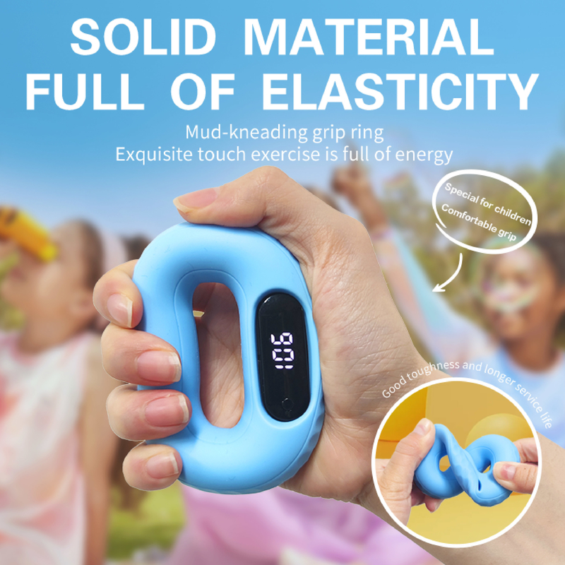 Multi-Functional Fitness Grip Training Finger Strength Grip Wrist Strength Electronic Counting Ring Rechargeable